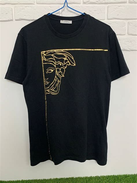 versace medusa embroidered t shirt|Versace baroque t shirt.